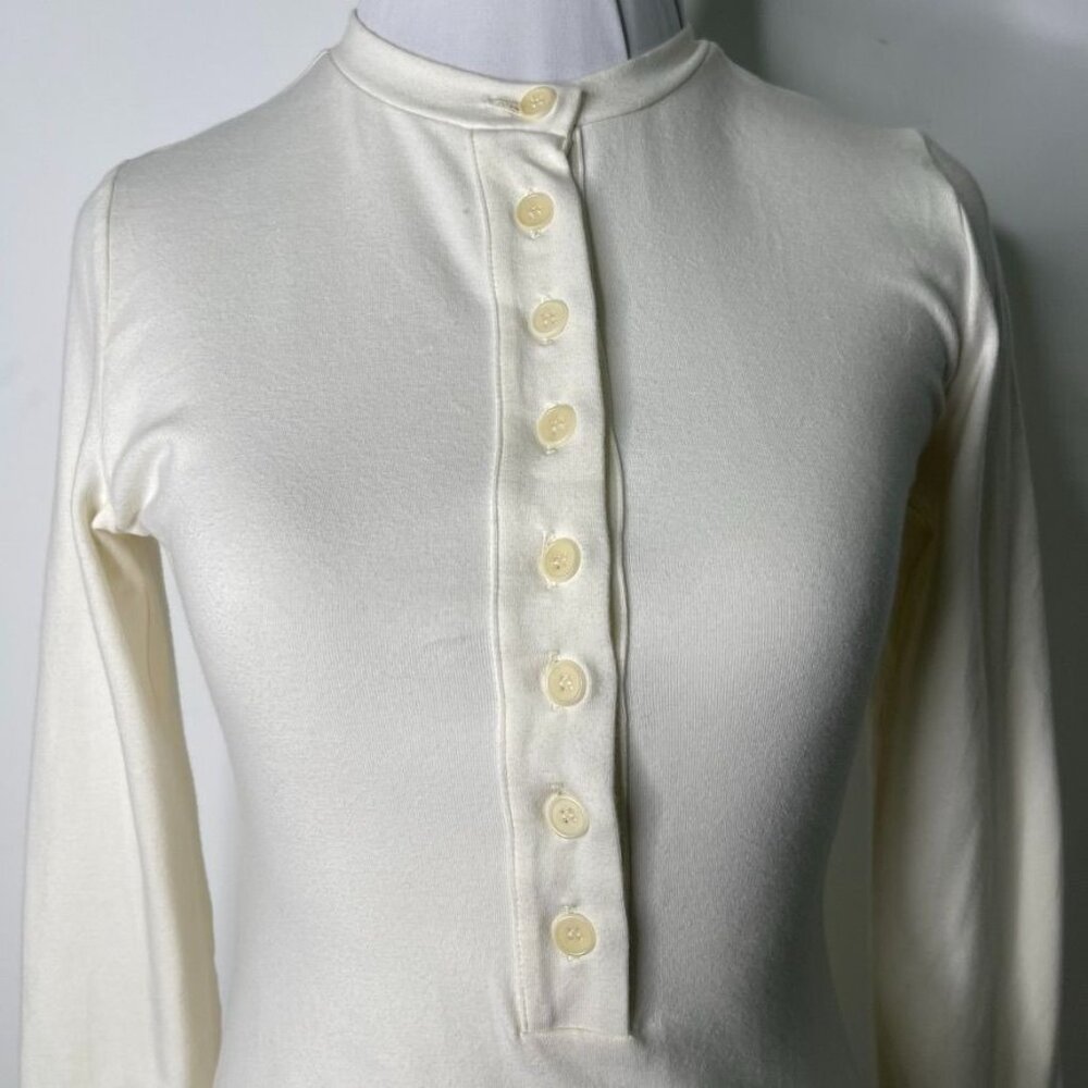 Reformation Cream Long-Sleeve Mini Dress - Picture 3 of 15